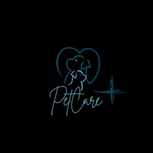 Ensemble d’écrans mobiles d’une application de suivi animalier avec logo PetCare+, profils d’animaux, formulaires, agenda, fiches détaillées et navigation en bas d’écran.